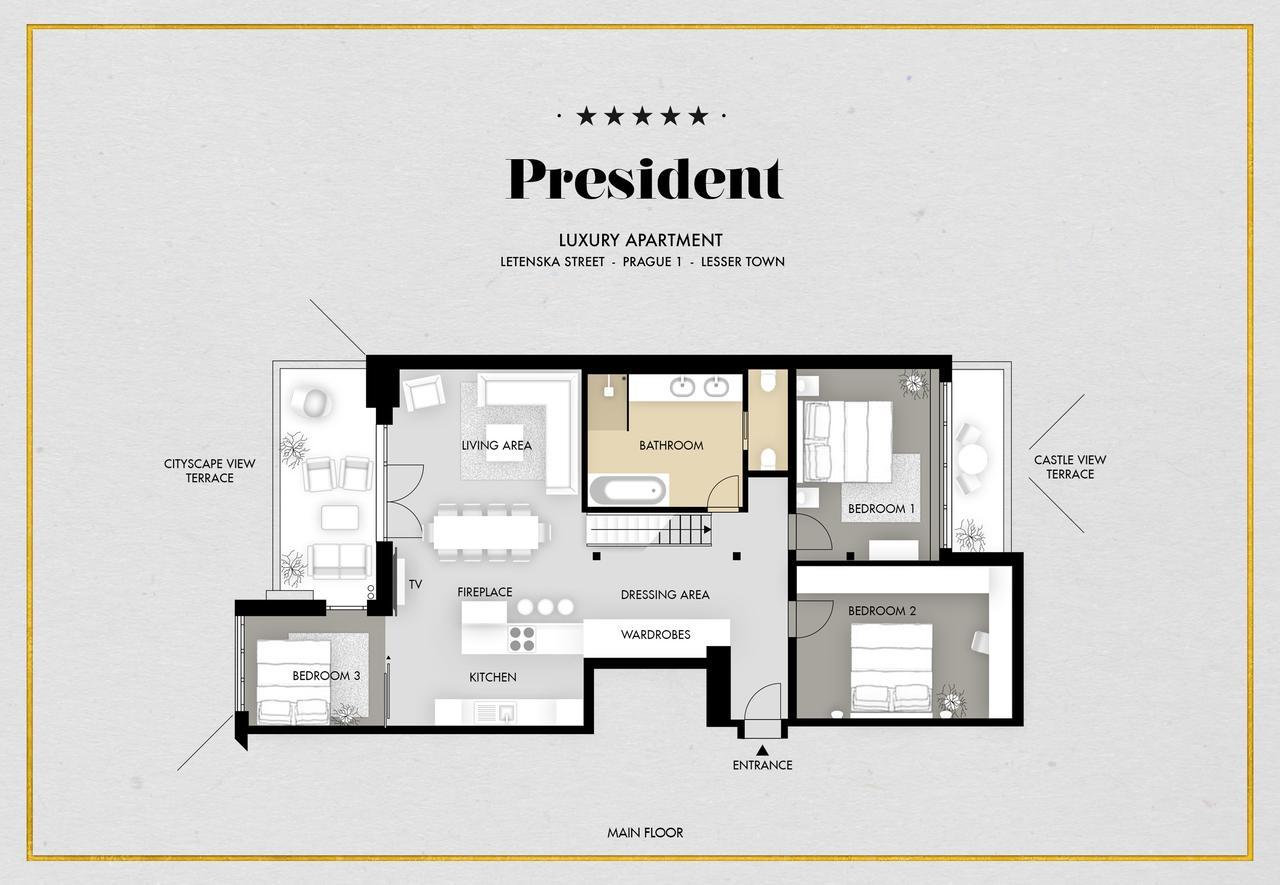 President Apt By Prague Castle, Views Esterno foto